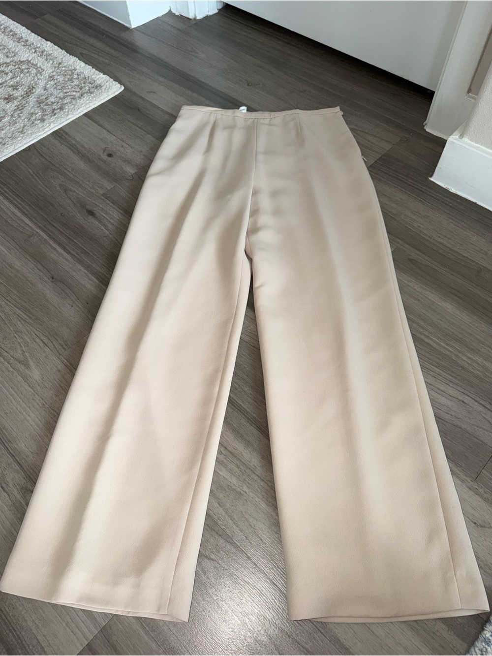 Wide-Leg Women's Pants in Light Beige
